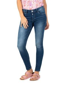 Timezone Dżinsy "Sanya" - Slim fit - w kolorze niebieskim rozmiar: W30/L30. Niebieskie jeansy Timezone, z aplikacjami. Za 131,74 zł.