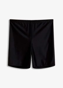 Lekko modelujące sylwetkę spodenki bikini. Czarne bikini bonprix, bez wzorów. Za 99,99 zł.