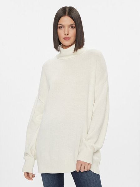 Kontatto Golf 3M1085 Biały Oversize. Białe golfy Kontatto, bez wzorów, z syntetyku. Za 449,99 zł.