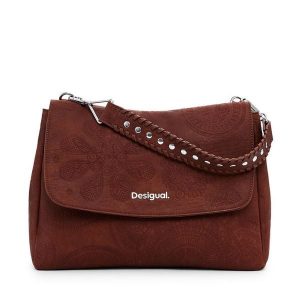 Torebka Desigual. Brązowe torebki klasyczne Desigual, bez wzorów, bez dodatków. Za 169,99 zł.