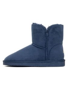 ISLAND BOOT Botki zimowe "Chloe" w kolorze granatowym rozmiar: 38. Niebieskie botki Island Boot, na zimę, bez wzorów, z materiału, bez obcasa, bez zapięcia. Za 130,99 zł.