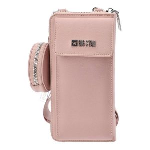 Różowa Torebka Big Star Damska Mała Saszetka. Czerwone listonoszki Big Star Accessories, z aplikacjami, ze skóry ekologicznej, małe, bez dodatków. Za 149,00 zł.