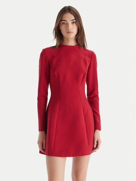 Bardot Sukienka koktajlowa Delphi 59527DB Czerwony Regular Fit. Czerwone kombinezony Bardot, bez wzorów, z syntetyku, wizytowe, bez kołnierzyka, bez ramiączek. Za 379,99 zł.