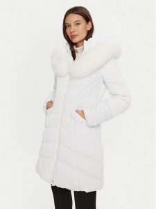 Guess Płaszcz zimowy New Oxana W4BL61 WGLZ0 Biały Regular Fit. Białe kurtki Guess, na zimę, s, z aplikacjami, z syntetyku, bez kaptura. Za 639,99 zł.