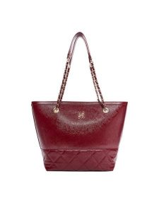Nine West Torebka C-TRINITY-KY090 Bordowy. Czerwone shopper bag Nine West, bez wzorów, z materiału, bez dodatków. Za 229,99 zł.