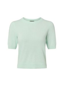 IPURI koszula z dzianiny kaszmirowej Kobiety Kaszmir zielony, S. Zielone koszule IPURI, s, bez wzorów, z dzianiny, bez kołnierzyka, bez ramiączek. Za 429,95 zł.