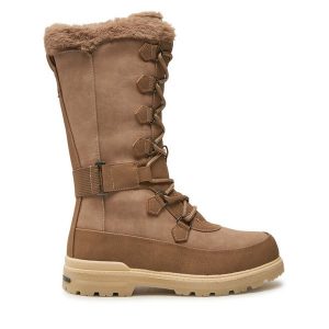 Śniegowce Kimberfeel. Brązowe buty zimowe Kimberfeel, bez obcasa, bez zapięcia. Za 699,99 zł.