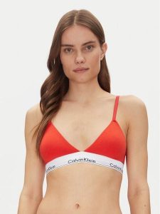 Calvin Klein Underwear Biustonosz braletka Lightly Lined Triangle 000QF5650E Czerwony. Czerwone biustonosze Calvin Klein Underwear, bez wzorów, z bawełny. Za 109,99 zł.