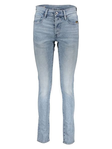 G-Star Dżinsy - Slim fit - w kolorze błękitnym rozmiar: W34/L30. Niebieskie jeansy G-Star, z aplikacjami, z podwyższonym stanem. Za 320,71 zł.