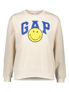 GAP Bluza w kolorze kremowym rozmiar: L. Brązowe bluzy GAP, l, bez wzorów, bez kaptura. Za 131,74 zł.