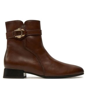 Botki Gabor. Brązowe botki Gabor, bez wzorów, bez obcasa, na płaskiej podeszwie, bez zapięcia. Za 589,99 zł.