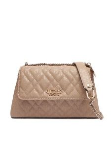 Guess Torebka Isemay HWGG96 28210 Beżowy. Brązowe torebki klasyczne Guess, z aplikacjami, ze skóry, bez dodatków. Za 639,99 zł.