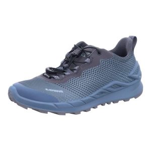 Buty trekkingowe damskie Lowa Merger Gtx Lo. Niebieskie buty trekkingowe Lowa, z materiału, bez zapięcia. Za 369,00 zł.