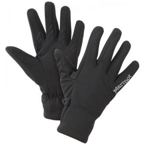Marmot Rękawiczki Wm's Connect Softshell Glove Black M. Czarne rękawiczki marki Marmot, na zimę, z materiału. Za 135,00 zł.