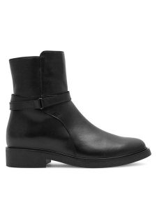 Gino Rossi Botki ANITA-25207PE Czarny. Czarne botki Gino Rossi, bez wzorów, ze skóry, bez obcasa, na płaskiej podeszwie, bez zapięcia. Za 329,99 zł.