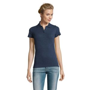 Damska Koszulka Polo Perfect Melange. Szare koszulki sportowe SOL'S, bez wzorów, bez ramiączek. Za 63,99 zł.