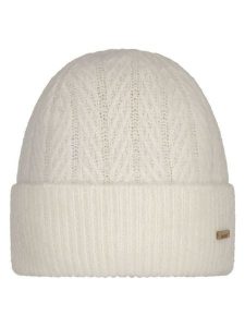 Barts Czapka "Calmela" w kolorze kremowym rozmiar: onesize. Brązowe czapki Barts, z aplikacjami, z wełny. Za 104,39 zł.