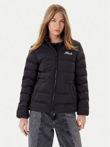 KARL LAGERFELD Kurtka przejściowa A1W15049 Czarny Regular Fit. Czarne kurtki KARL LAGERFELD, bez wzorów, z syntetyku, bez kaptura. Za 522,99 zł.