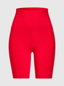 Les Lunes Szorty sportowe "Luna" w kolorze czerwonym rozmiar: XS. Czerwone spodenki sportowe Les Lunes, xs, bez wzorów, z podwyższonym stanem, outdoorowe. Za 126,99 zł.