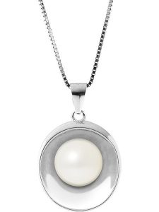 Pearline Srebrny naszyjnik z perłą w kolorze białym - dł. 42 cm rozmiar: onesize. Białe naszyjniki Pearline, z perłą, srebrne. Za 239,99 zł.