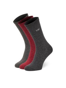 Nine West Skarpety długie CEO_AS_NW_05_W_AW25 (3 PACK) Szary. Szare skarpetki Nine West, bez wzorów, z bawełny. Za 29,99 zł.
