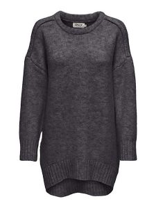 ONLY Sweter w kolorze antracytowym rozmiar: M. Czarne swetry oversize ONLY, m, bez wzorów, ze splotem, bez ramiączek. Za 105,14 zł.