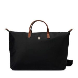 Torebka Tommy Hilfiger. Czarne shopper bag TOMMY HILFIGER, bez wzorów, bez dodatków. Za 569,99 zł.
