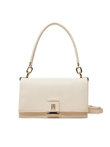 Tommy Hilfiger Torebka Th Her Med Crossover AW0AW17216 Beżowy. Brązowe torebki klasyczne TOMMY HILFIGER, bez wzorów, ze skóry, bez dodatków. Za 429,99 zł.