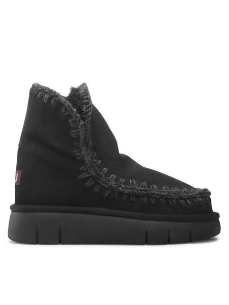 Mou Śniegowce Eskimo 18 FW531002A Czarny. Czarne buty zimowe Mou, ze skóry, bez obcasa, bez zapięcia. Za 689,99 zł.