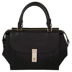 Guess Damska Torba Guess Factor Y Women`S Andra Saffiano Satchel - Black. Torebki klasyczne marki Guess. W wyprzedaży za 453,00 zł.