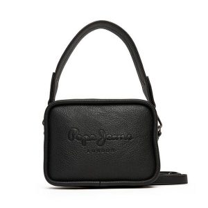 Torebka Pepe Jeans. Czarne torebki klasyczne Pepe Jeans, bez wzorów, z jeansu, bez dodatków. Za 299,99 zł.