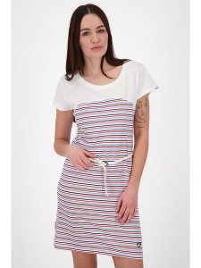 Alife and kickin Sukienka "Clarice" w kolorze niebiesko-biało-czerwonym rozmiar: XS. Białe sukienki Alife and Kickin, xs, bez wzorów, ze skóry, bez kołnierzyka, bez ramiączek, mini. Za 69,99 zł.