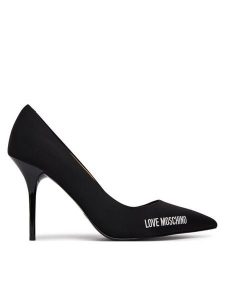 LOVE MOSCHINO Szpilki JA10299G1OIM0000 Czarny. Czarne szpilki LOVE MOSCHINO, bez wzorów, ze skóry, bez obcasa. Za 666,99 zł.