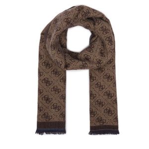 Szalik Guess. Brązowe szaliki Guess, z aplikacjami. Za 234,99 zł.