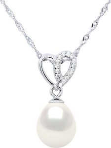 Pearline Srebrny naszyjnik z zawieszką - dł. 42 cm rozmiar: onesize. Białe naszyjniki Pearline, z cyrkonią, srebrne. Za 152,99 zł.