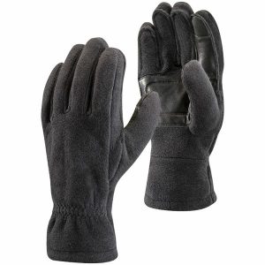 Rękawice polarowe unisex Black Diamond MidWeight Fleece. Czarne rękawiczki Black Diamond, bez wzorów, z polaru. Za 89,99 zł.