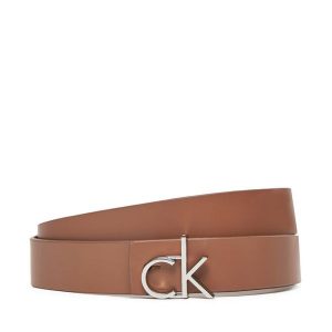 Pasek Damski Calvin Klein. Brązowe paski Calvin Klein, bez wzorów. Za 159,99 zł.