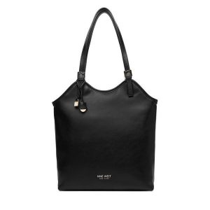 Torebka Nine West. Czarne shopper bag Nine West, bez wzorów, bez dodatków. Za 199,99 zł.
