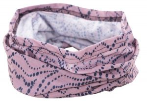 2058 Trespass Busby — wielofunkcyjny komin z nadrukiem paisley, One Size. Fioletowe szaliki 2117 OF SWEDEN, bez wzorów, z materiału. Za 52,30 zł.