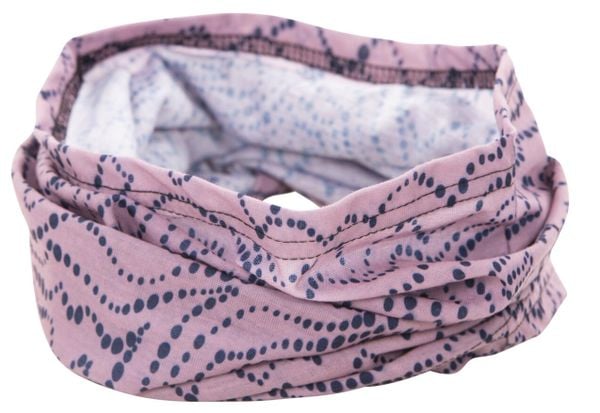 2058 Trespass Busby — wielofunkcyjny komin z nadrukiem paisley, One Size. Fioletowe szaliki 2117 OF SWEDEN, bez wzorów, z materiału. Za 52,15 zł.