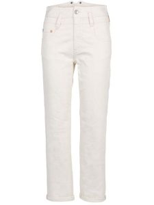 Herrlicher Dżinsy "Pitch" - Tapered fit - w kolorze kremowym rozmiar: W26. Brązowe jeansy Herrlicher, bez wzorów, z podwyższonym stanem. Za 229,95 zł.