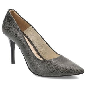 Szare Szpilki Baldaccini Eleganckie Skórzane Buty. Szare szpilki Baldaccini, bez wzorów, ze skóry, bez obcasa. Za 179,00 zł.