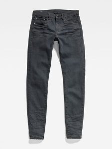 G-Star Dżinsy - Skinny fit - w kolorze antracytowym rozmiar: W25/L30. Czarne jeansy G-Star, z aplikacjami. Za 162,49 zł.