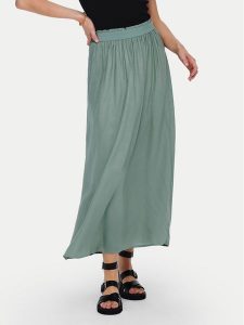 ONLY Spódnica maxi Venedig 15164606 Zielony Regular Fit. Zielone spódnice ONLY, xs, bez wzorów, z wiskozy, maxi. Za 99,99 zł.