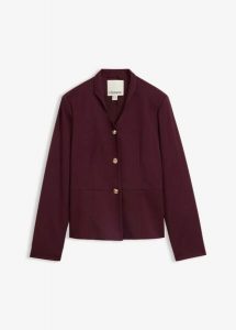 Żakiet z kołnierzem kielichowym. Czerwone marynarki i żakiety bonprix, bez wzorów, eleganckie. Za 219,99 zł.