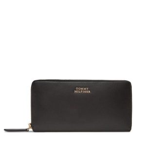 Portfel Tommy Hilfiger. Czarne portfele TOMMY HILFIGER, bez wzorów. Za 469,99 zł.