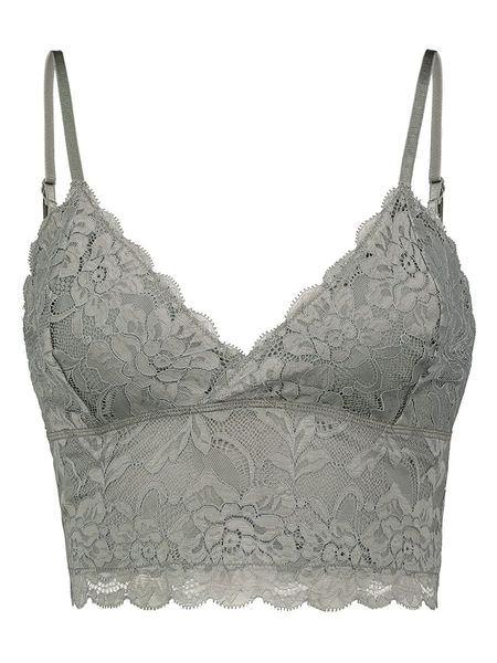 Sublevel Top w kolorze zielonym rozmiar: XS. Szare topy Sublevel, xs, bez wzorów, z koronki, bez kołnierzyka, bez ramiączek. Za 65,54 zł.