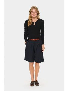 SAINT TROPEZ Bluzka w kolorze czarnym rozmiar: S. Czarne bluzki Saint Tropez, s, bez wzorów, bez kołnierzyka, bez ramiączek. Za 104,99 zł.