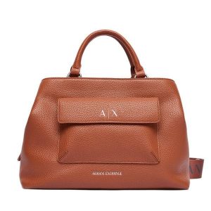 Torebka Armani Exchange. Brązowe torebki klasyczne Armani Exchange, bez wzorów, bez dodatków. Za 579,99 zł.
