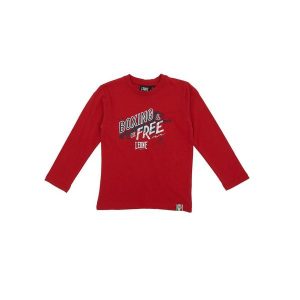 Koszulka z bawełna na outdoor na co dzień. Czerwone bluzki LEONE 1947 APPAREL, bez wzorów, z bawełny, sportowe, bez kołnierzyka, bez ramiączek. W wyprzedaży za 55,90 zł.